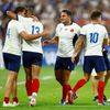 Francouzská radost po zápase Francie - Nový Zéland na MS v ragby 2023