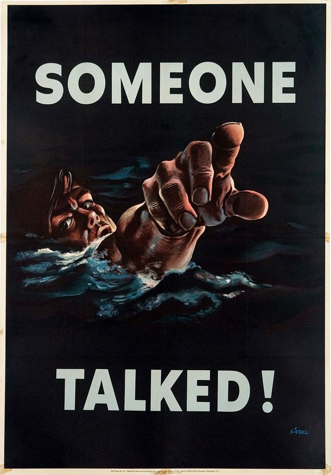 <Someone Talked!> Plakát Frederick Siebel Someone Talked! Poster by Frederick Siebel