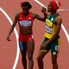 Johnson-Montanová a Semenyaová, rozběhy na 800 metrů, olympiáda Londýn 2012