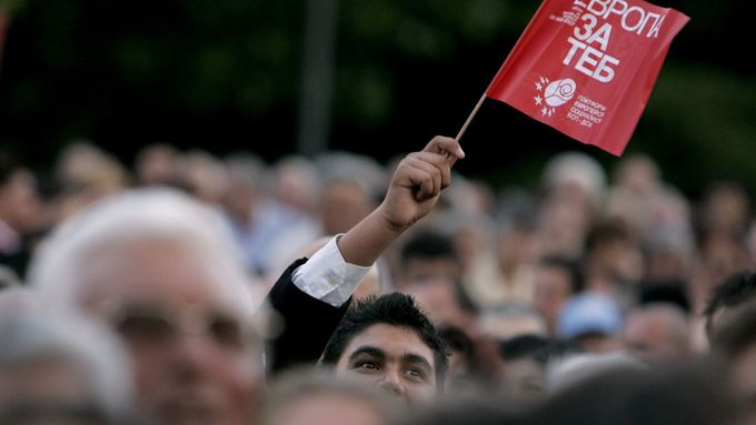 Na předvolebním mítinku bulharské Socialistické strany ve městě Plovdiv