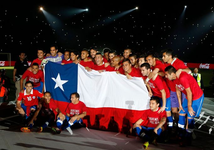 Fotbalisté Chile slaví postup na mistrovství světa