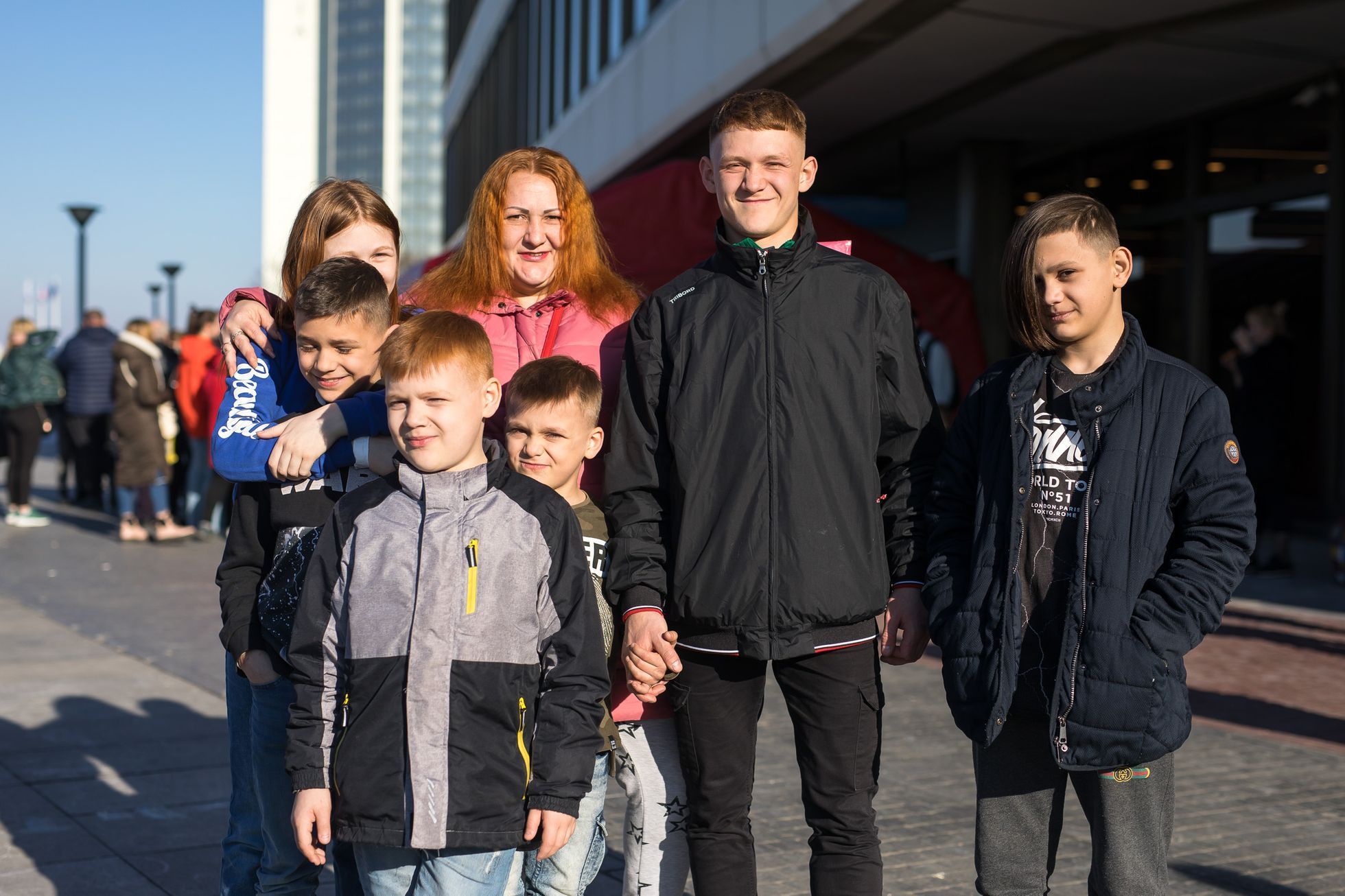 Ukrajinští uprchlíci v Kongresové centrum v Praze - uprchlické centrum