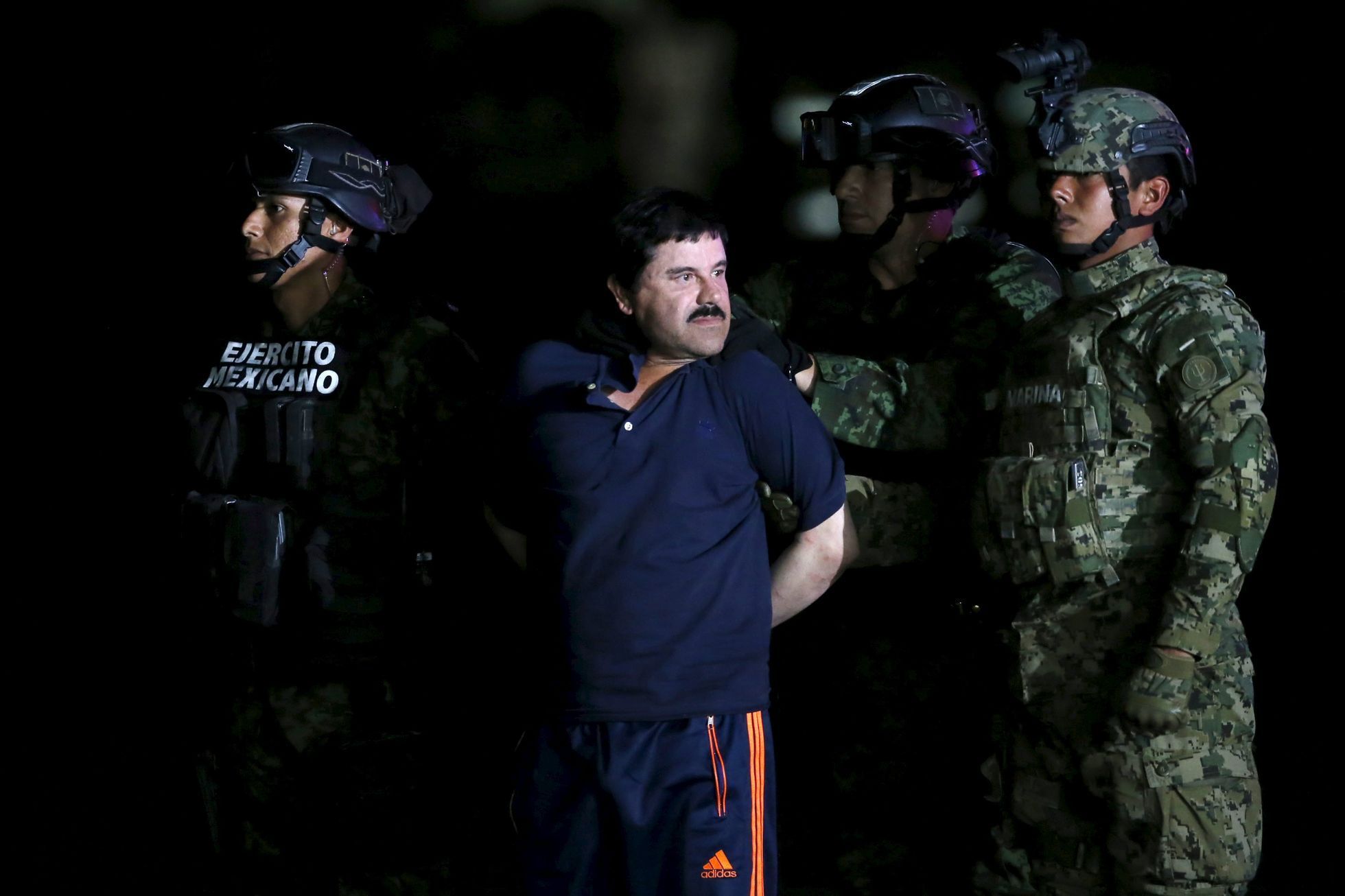 Joaquin "El Chapo" Guzmán, dopadený mexický narkobaron