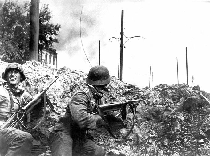 The Battle of Stalingrad German soldiers of the infantry fight in the streets during the Battle of Stalingrad, in Stalingrad, Soviet Union (now Volgograd, Russia).