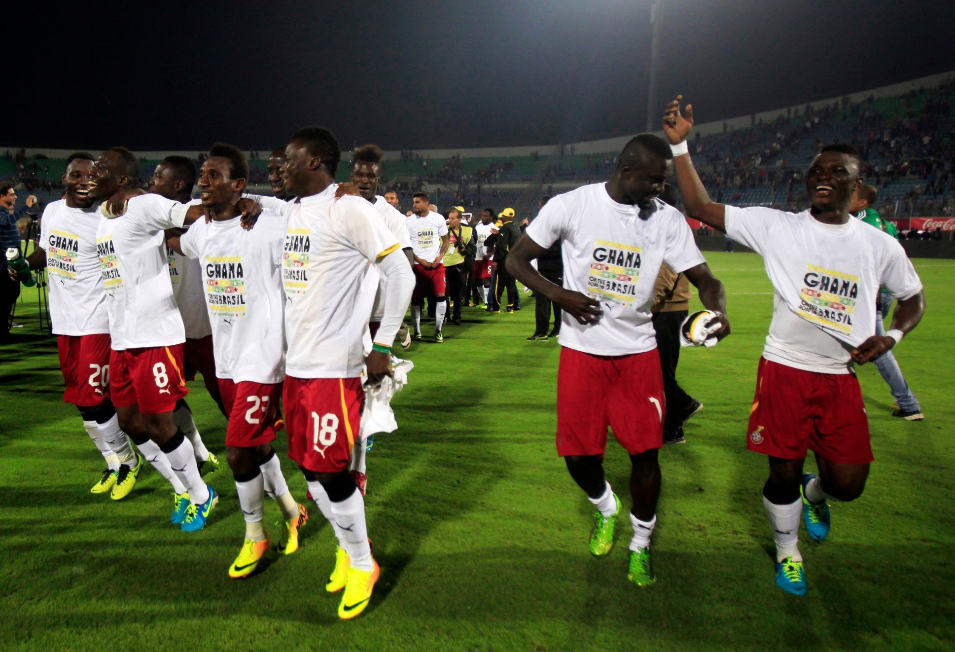 Fotbalisté Ghany slaví postup na MS ve fotbale 2014