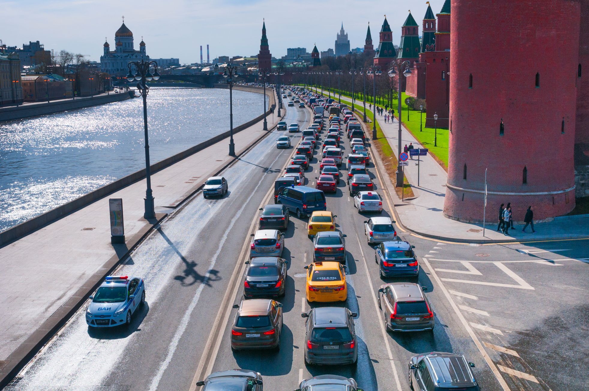 Rusko Moskva doprava silnice auta