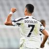 Cristiano Ronaldo slaví gól v osmifinále LM Juventus - Lyon