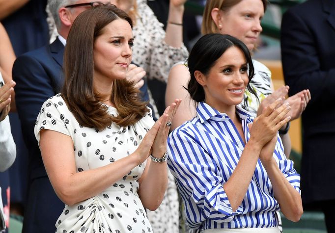 Celebrity na Wimbledonu 2018 (Kate a Meghan)