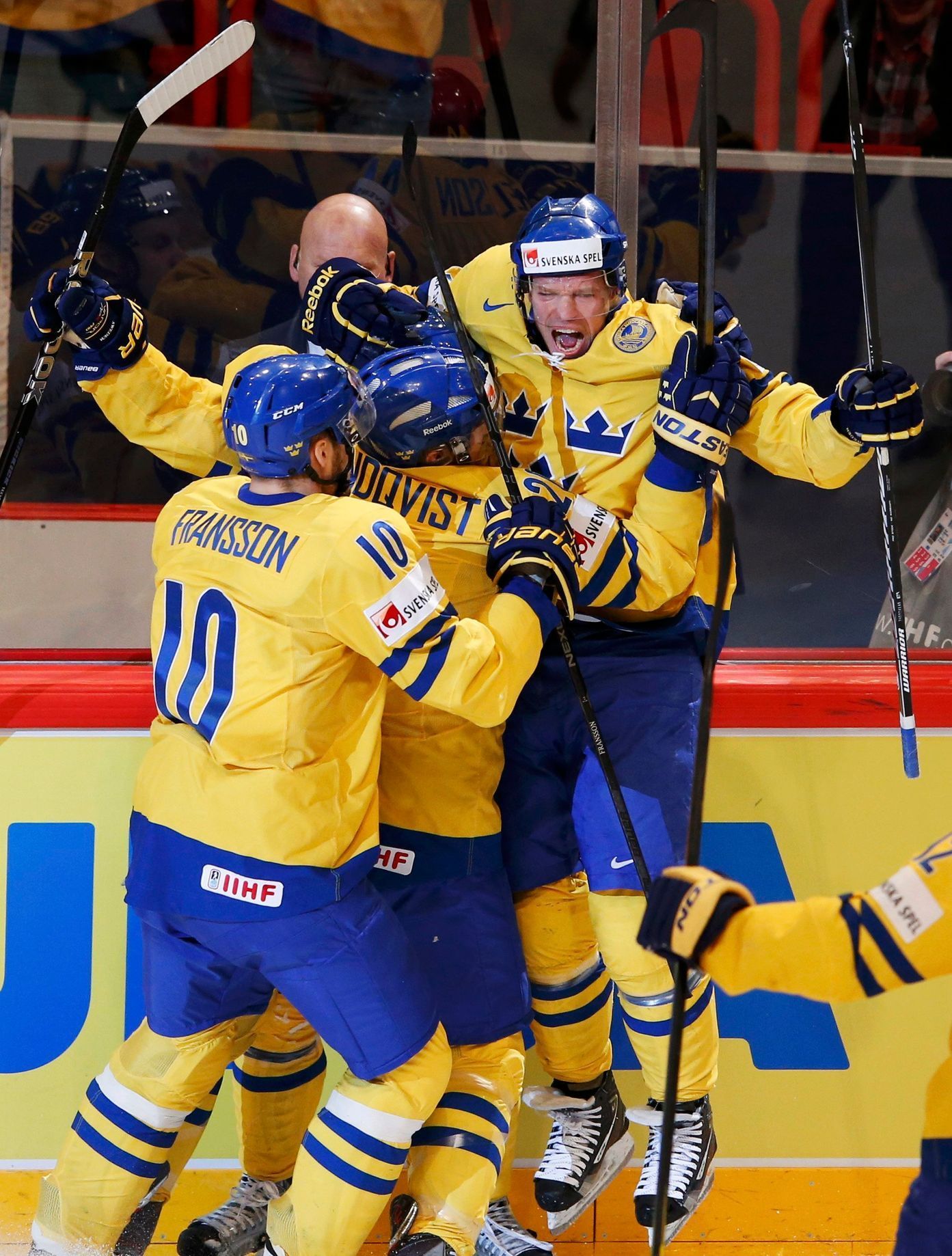 Hokej, MS 2013, Švédsko - Švýcarsko: Švédové slaví gól