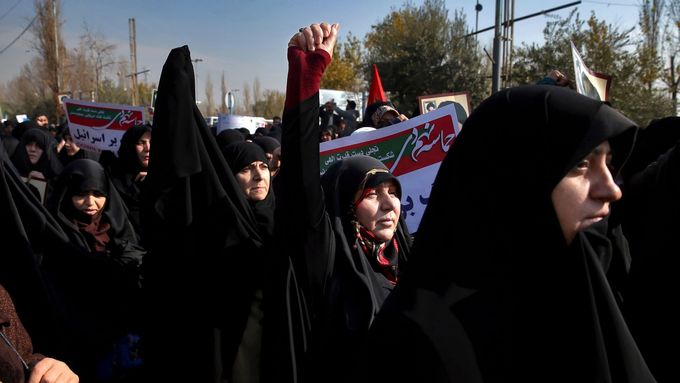 Protesty v Íránu.