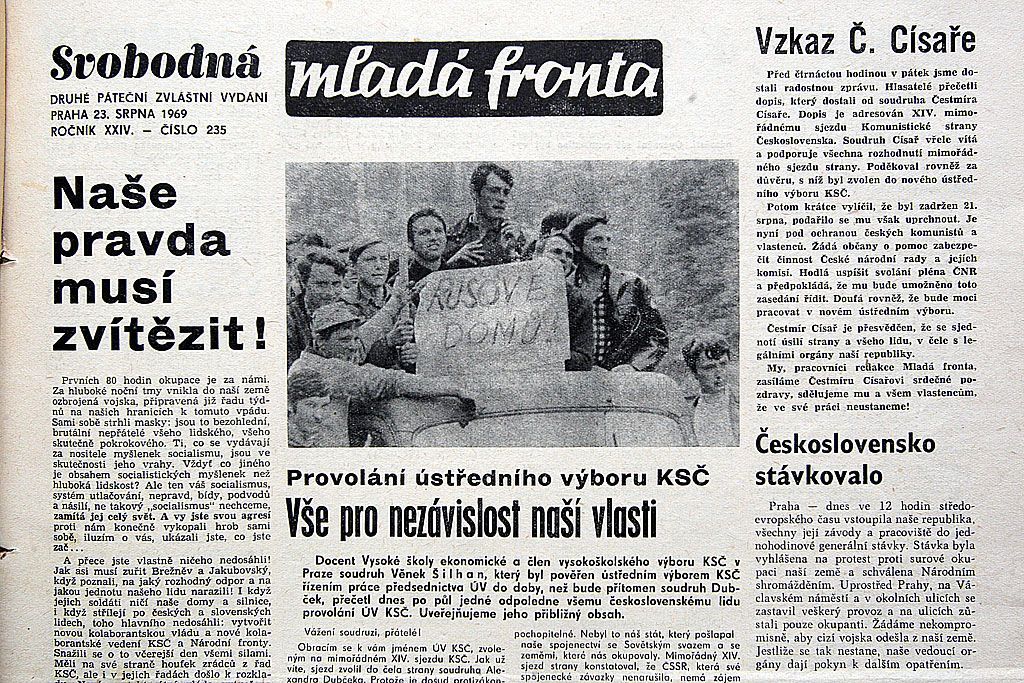 Noviny ze srpna 1968