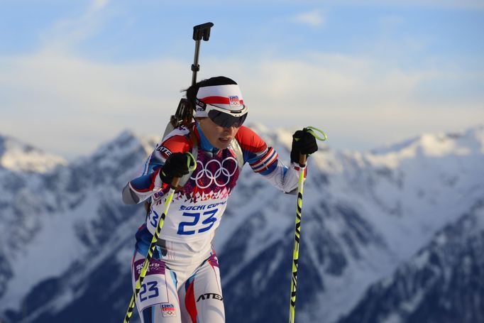 Soči 2014, biatlon, 15 km Ž: Veronika Vítková