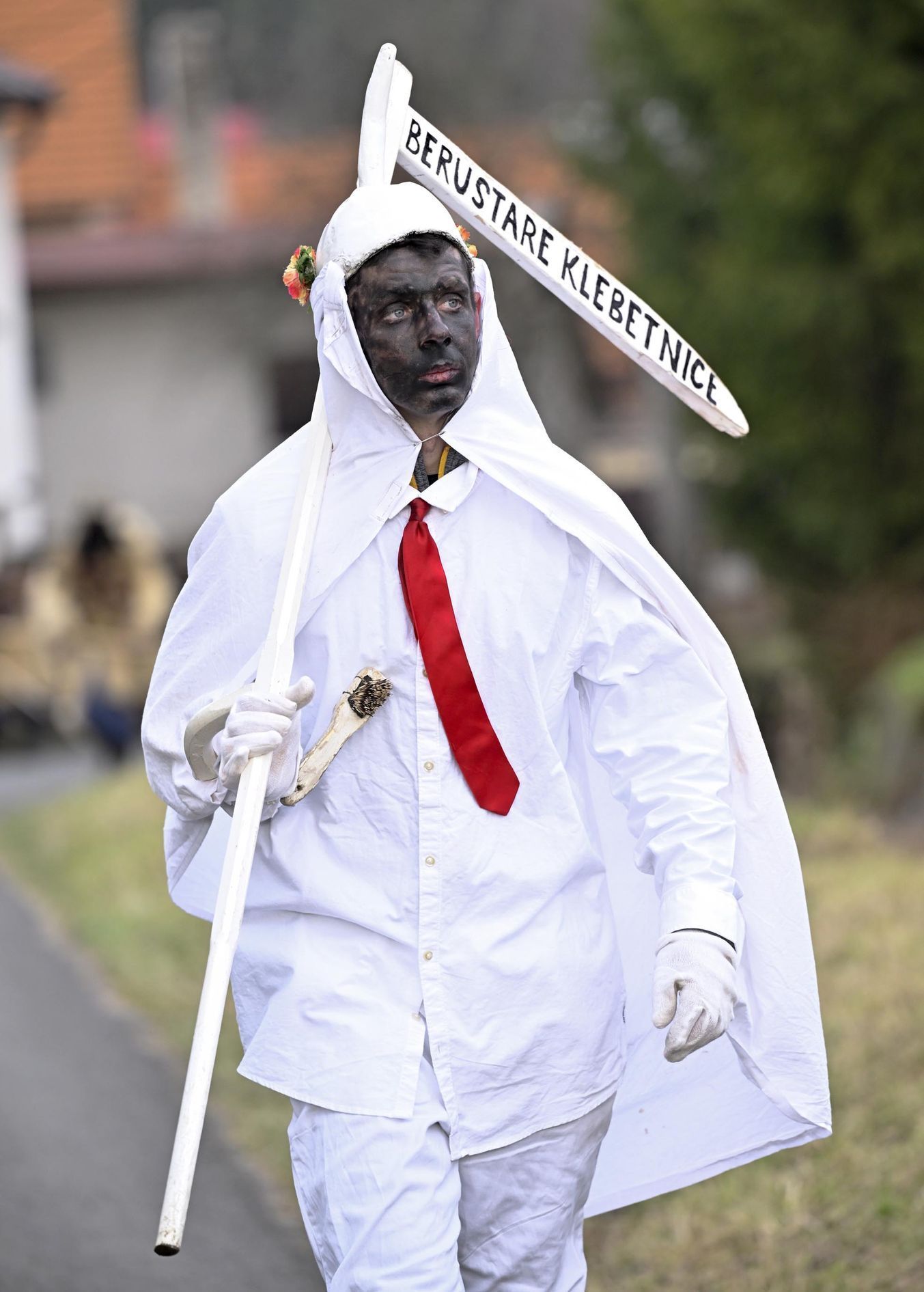 ČR; zábava; folklor; Vánoce; Lidečko. Mikuláš, čert,