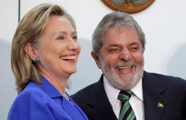 Clintonová a Lula