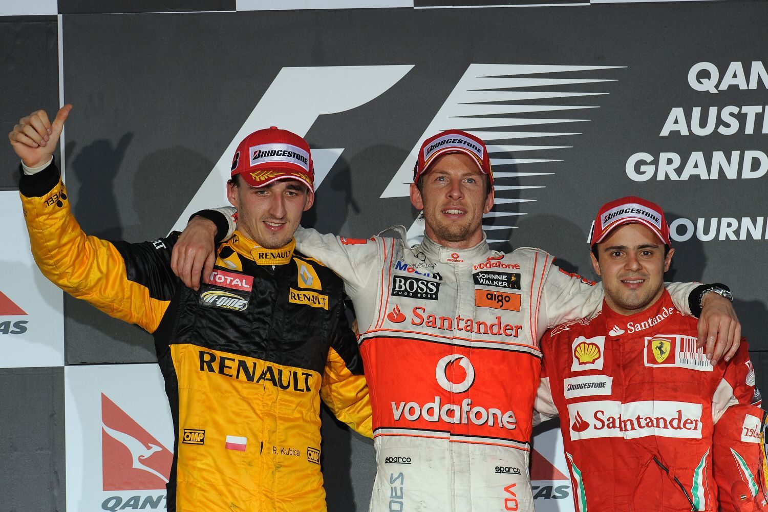 Robert Kubica, Jenson Button, Fernando Alonso