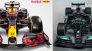 Porovnání monopostů F1 Mercedes, Red Bull a Ferrari pro sezonu 2021