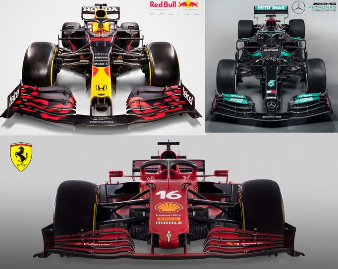 Porovnání monopostů F1 Mercedes, Red Bull a Ferrari pro sezonu 2021