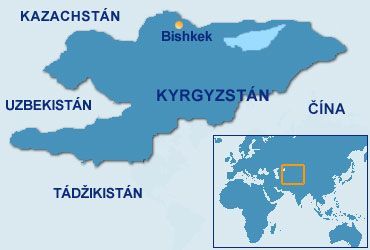 mapa - Kyrgyzstán