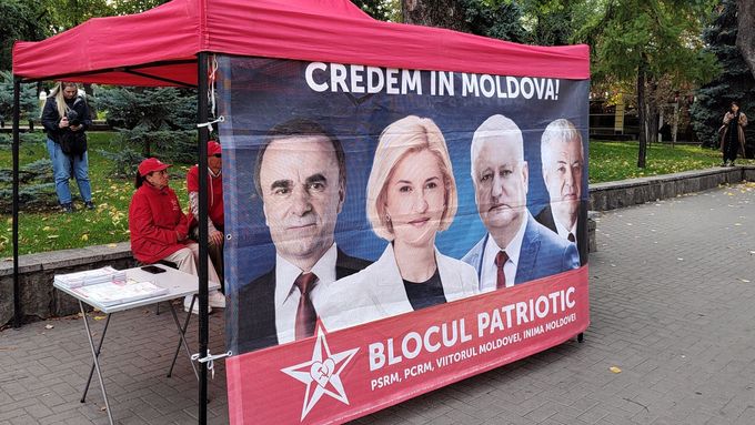 Momentka z předvolební kampaně v Moldavsku.