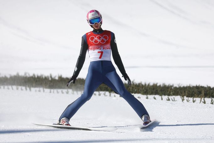 Čestmír Kožíšek v olympijské kvalifikaci na středním můstku