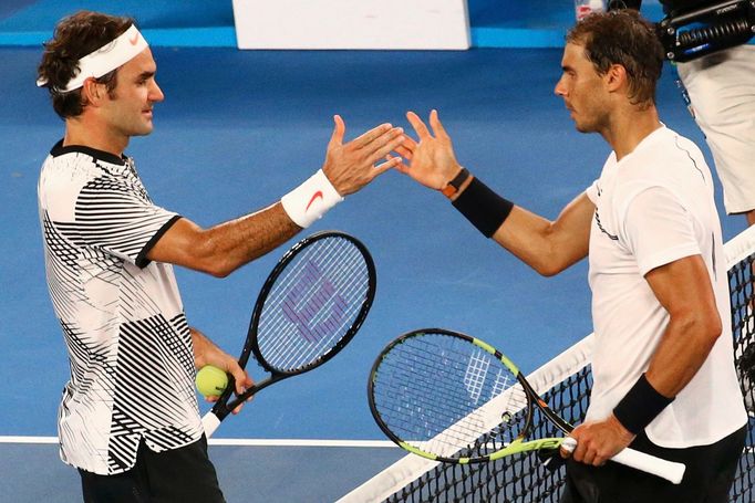 Roger Federer a Rafael Nadal ve finále Australian Open 2017