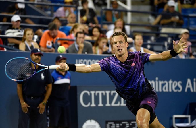 US Open 2015 - Tomáš Berdych v zápase s Richardem Gasquetem