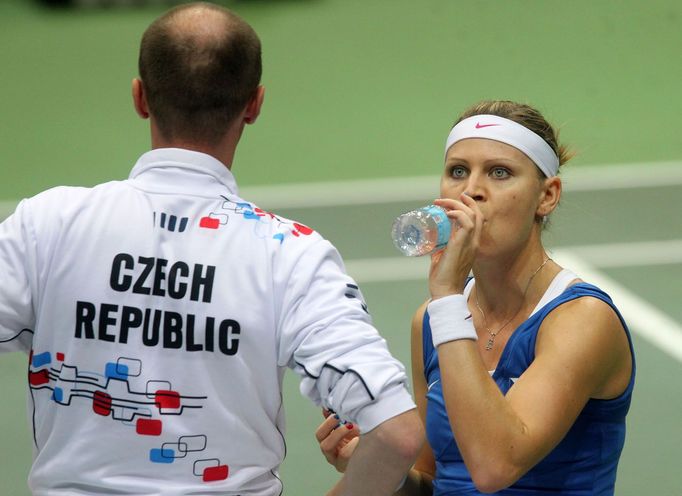 Fed Cup, Česko - Austrálie: Petr Pála a Lucie Šafářová