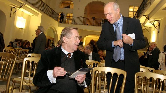 Václav Havel s Jacquesem Rupnikem