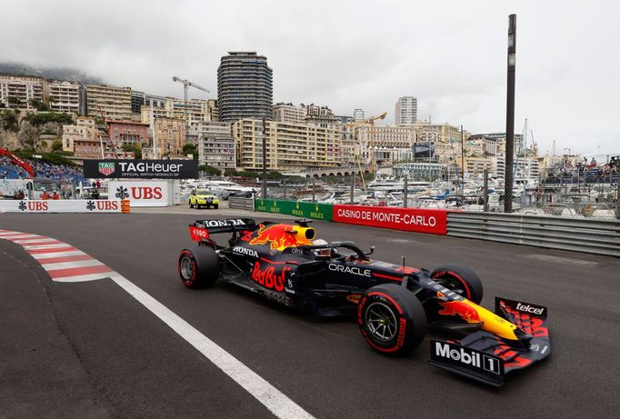 Max Verstappen v Red Bullu v kvalifikaci na VC Monaka F1 2021