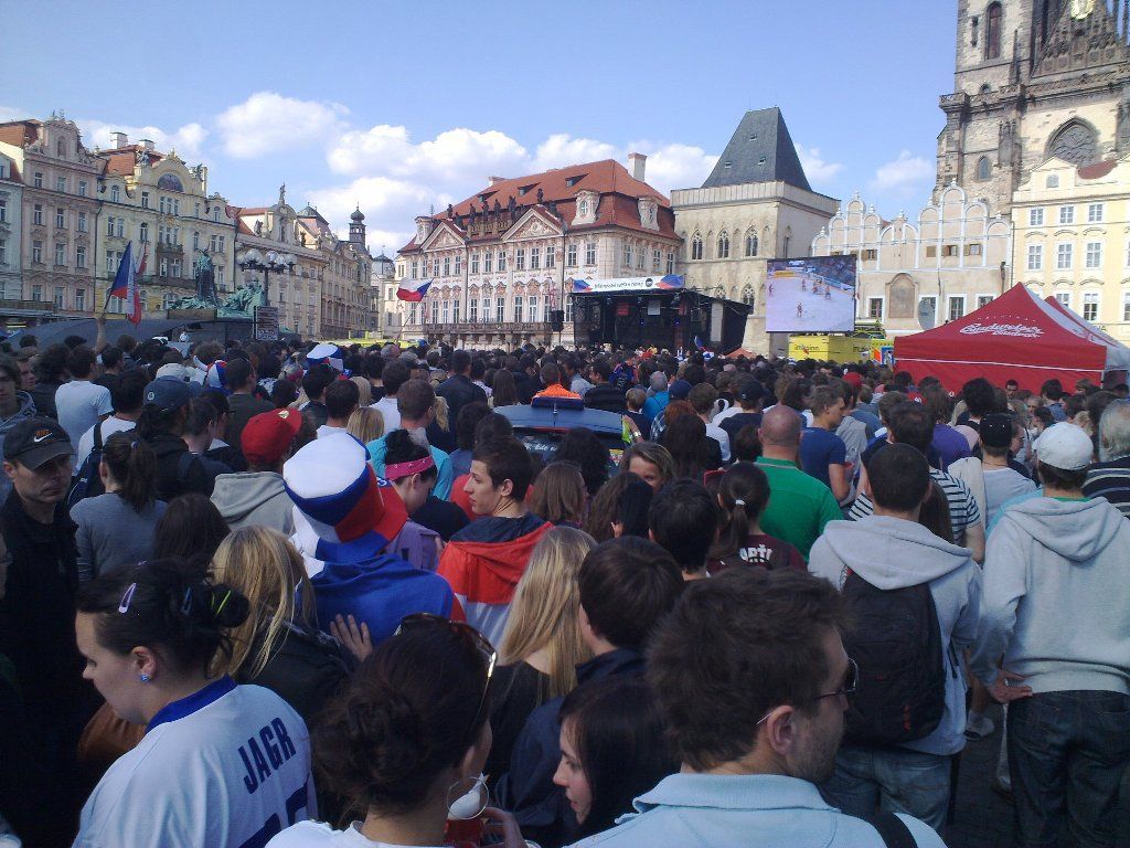 Hokej - fanoušci v Praze