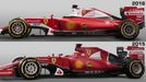 F1. Ferrari SF15-T (2015) vs.SF16-H (2016)