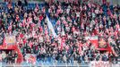 Fanoušci Slavie ve 4. kolo nadstavby Fortuna:Ligy Baník - Slavia