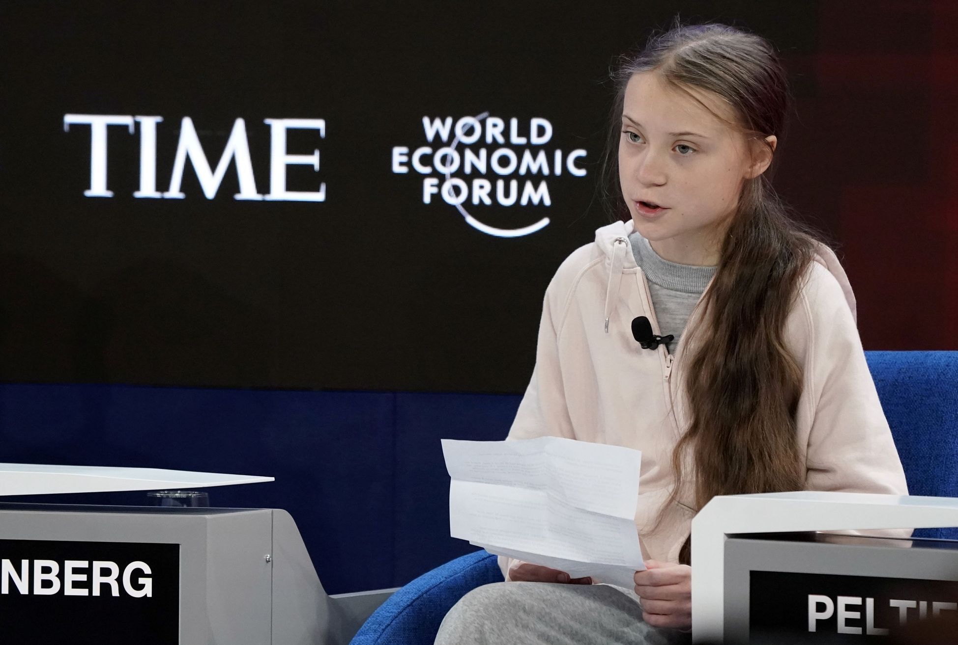 Greta Thunbergová-Světové ekonomické fórum Davos 2020