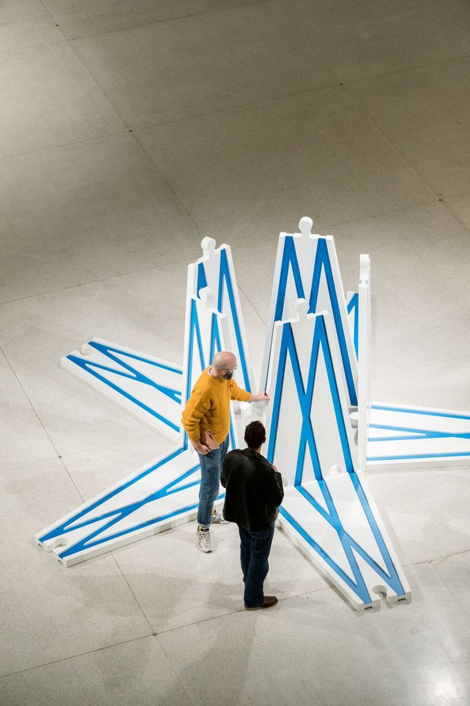 Snímek z výstavy děl Mileny Dopitové ve Veletržním paláci.