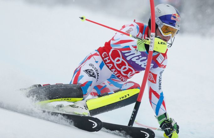 Alexis Pinturault při SP v Chamonix 2016