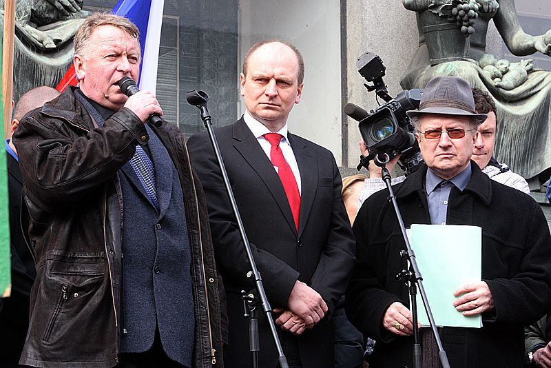 Demonstrace zemědělců v Praze