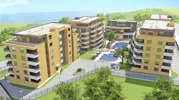 Plánovaný hotel v Bulharsku