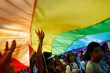 Duhová vlajka zastřešuje oslavy, které vyvolalo oddávání párů stejného pohlaví. Ne všichni se však radují. Problém s tím má jak katolická církev, tak konzervativní a silně věřící prezident Felipe Calderón.