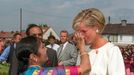 Lady Diana při návštěvě hinduistického chrámu Šrí Swaminarayan Mandir v Neasdenu v severním Londýně. 6. 6. 1997