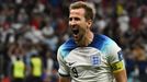 Harry Kane slaví gól ve čtvrtfinále MS 2022 Anglie - Francie