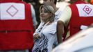 An Israeli survivor is transported to an ambulance as she leaves a hospital in the city of Burgas, some 400km (249 miles) east of Sofia July 19, 2012, en route to Israel. A suicide bomber committed the attack that killed eight people in a bus transporting Israeli tourists at a Bulgarian airport, the country's interior minister said on Thursday, and Israel accused Iranian-backed Hezbollah militants of responsibility. REUTERS/Stoyan Nenov (BULGARIA - Tags: CRIME LAW TRANSPORT)