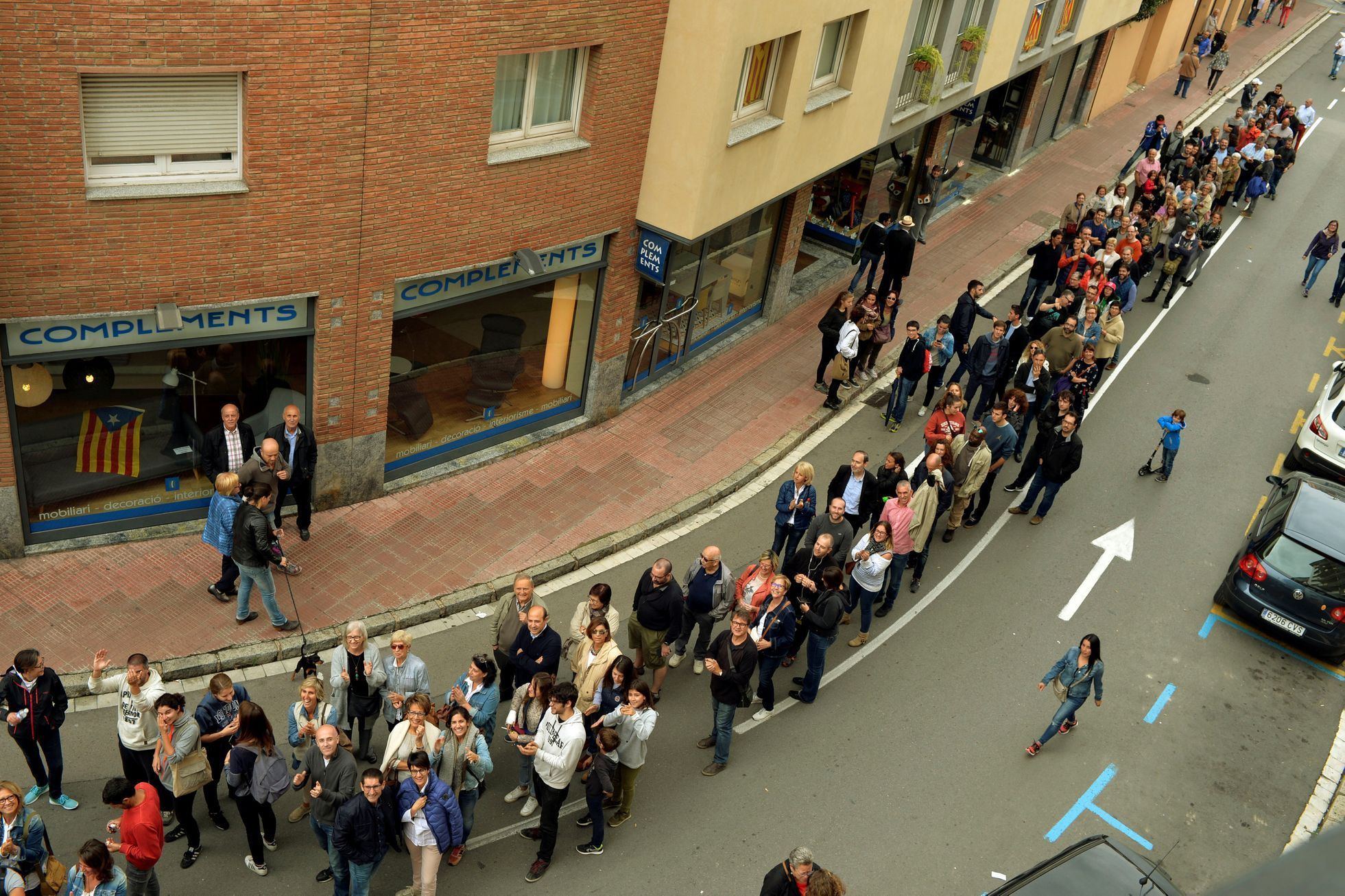 Španělsko Katalánsko referendum fronta