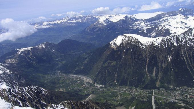 údolí Chamonix ve francouzských Alpách
