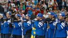 Finland's players react after losing their men's ice hockey World Championship final game against Russia at Minsk Arena in Minsk May 25, 2014. REUTERS/Vasily Fedosenko (B