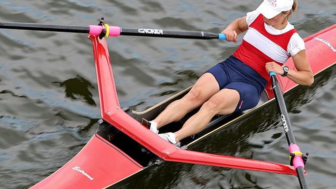 Markéta Pazderková (ČVK Pardubice) krátce před cílem.
