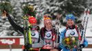 Veronika Vítková si ve sprintu doběhla pro stříbro (Hochfilzen 2013), předběhla ji jen Selina Gasparinová.