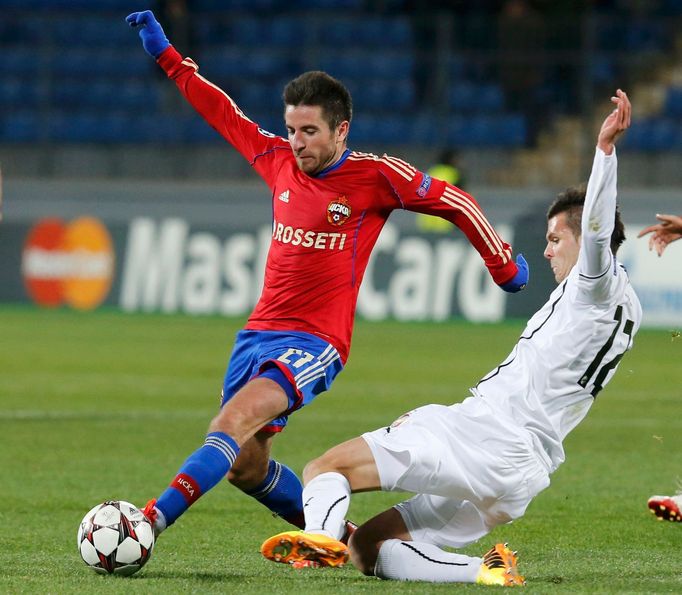 LM, CSKA Moskva - Plzeň: Zoran Tošič - Michal Ďuriš