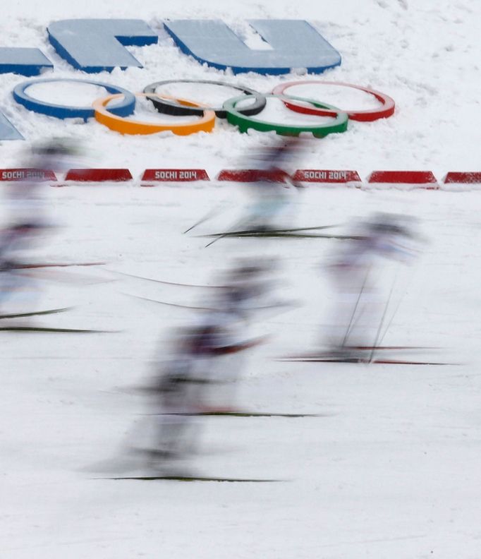 Soči 2014, biatlon hromadný start M: start