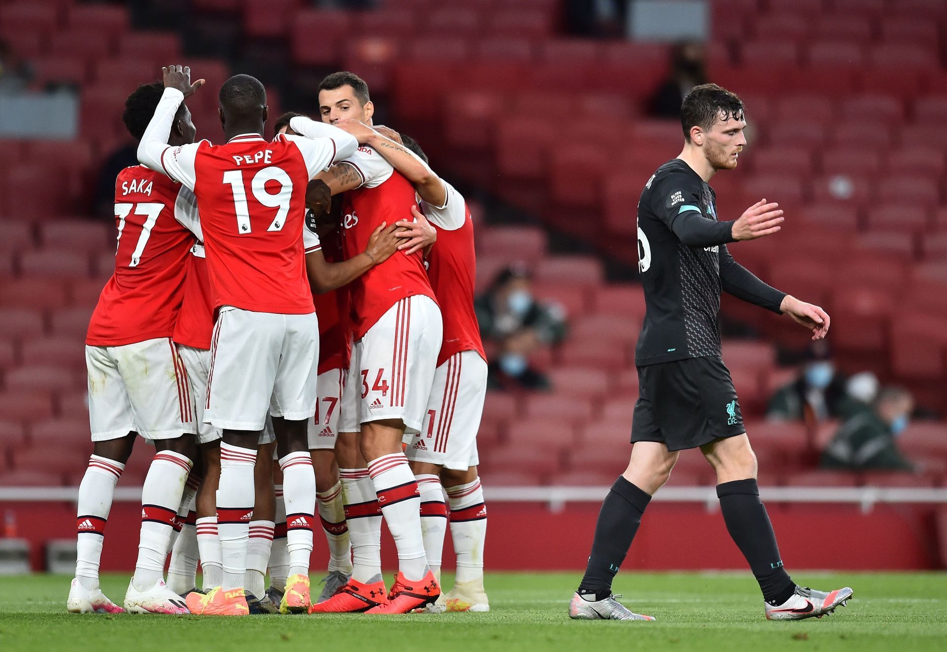 36. kolo anglické fotbalové ligy 2019/20, Arsenal - Liverpool: Radost domácích fotbalistů