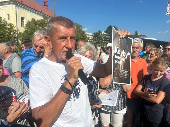 Šéf ANO Andrej Babiš přitáhl voliče i na Zlínsku. Tady je na mítinku, kde byla po jeho boku ještě poslankyně ANO Margita Balaštíková, která z kandidátky zmizela.